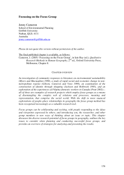 Focussing on the Focus Group