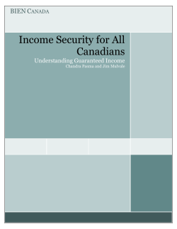 Income Security for All Canadians