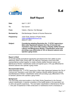 Terms and Conditions - City of Concord, California