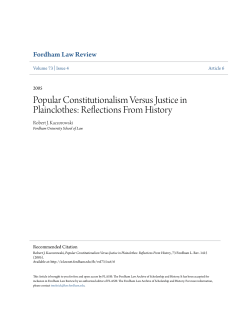 Popular Constitutionalism Versus Justice in Plainclothes