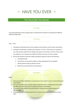 The Tennis Ball Test Activity