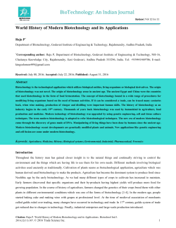 BioTechnology: An Indian Journal
