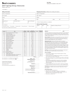 Group Discounts Spring Master Order Form