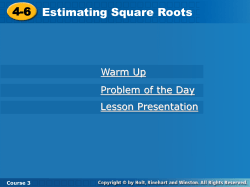 4-6 Estimating Square Roots 4