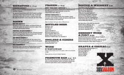 Cocktail Menu - Calgary Stampede Premium Seating