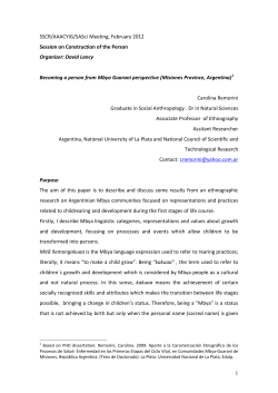 Becoming a person from Mbya Guarani perspective - SeDiCI