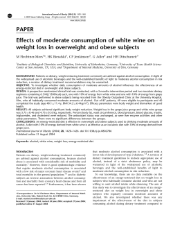 PAPER Effects of moderate consumption of white wine on