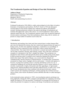 The Freudenstein Equation and Design of Four