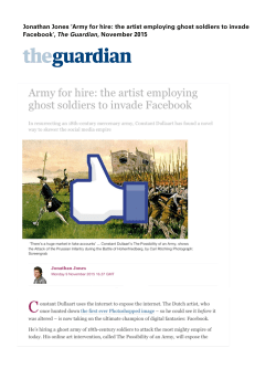 Army for hire: the artist employing ghost soldiers