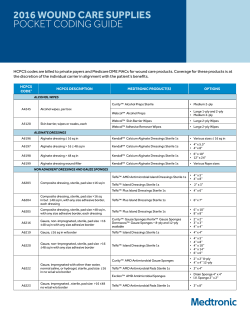 2016 wound care supplies pocket coding guide