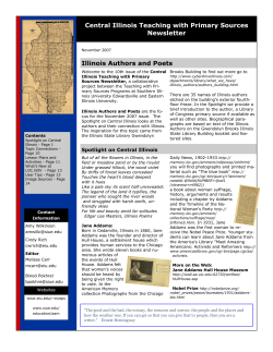 Authors and Poets - Eastern Illinois University