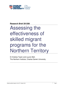 Assessing the effectiveness of skilled migrant programs for the
