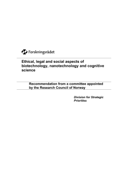 Ethical, legal and social aspects of biotechnology, nanotechnology