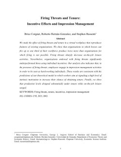 Firing Threats and Tenure