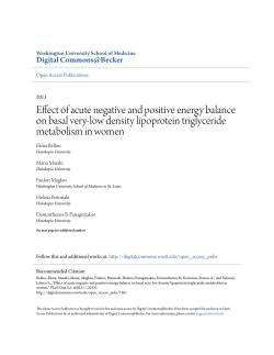 Effect of acute negative and positive energy balance on basal very