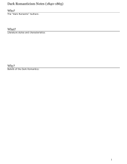 Dark Romanticism Notes (1840-1865)