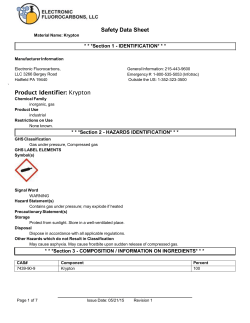 Krypton - Electronic Fluorocarbons