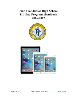 PTJH iPad Handbook (2016-2017)