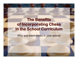 The Benefits of Incorporating Chess in the School