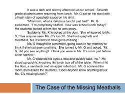 The Case of the Missing Meatballs