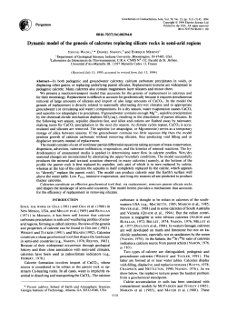 Dynamic model of the genesis of calcretes replacing silicate rocks in