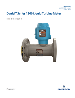 Daniel Series 1200 Liquid Turbine Meter