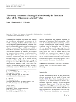 Hierarchy in factors affecting fish biodiversity in floodplain lakes of