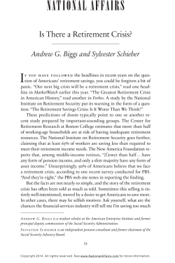 Is There a Retirement Crisis?