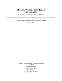 Elkinton, Waring Family Papers
