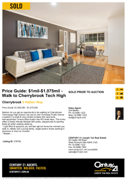 Price Guide: $1mil-$1.075mil - Walk to Cherrybrook Tech High