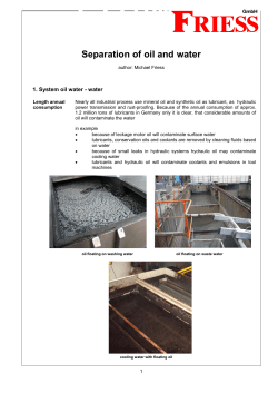 Separation of oil and water