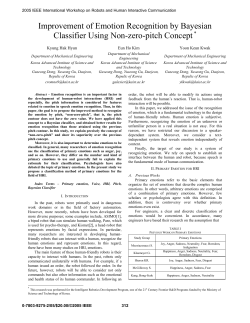Improvement of Emotion Recognition by Bayesian
