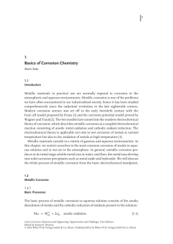 1 Basics of Corrosion Chemistry - Wiley-VCH
