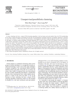 Unsupervised possibilistic clustering