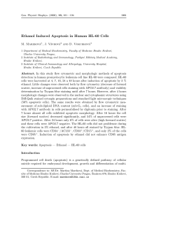 Ethanol Induced Apoptosis in Human HL