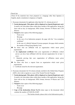 Check list (Note) If the materials have been prepared in a language