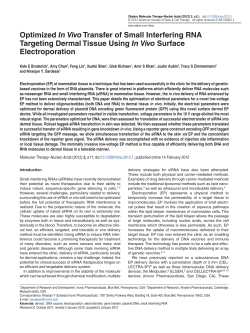 Optimized In Vivo Transfer of Small Interfering