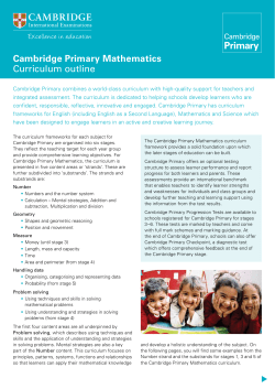 Cambridge Primary - Maths