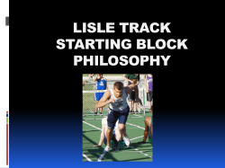 An Outcomes Based Approach to Distance Running