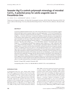 Seawater Mg/Ca controls polymorph mineralogy of microbial CaCO
