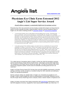 PEC Angies list super service template Press Release