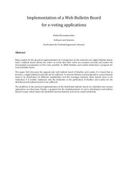 Implementation of a Web Bulletin Board for e-voting