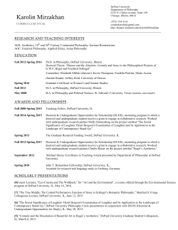 Curriculum Vitae - College of Liberal Arts and Social Sciences