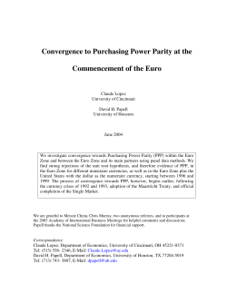 Convergence to Purchasing Power Parity at the Commencement of