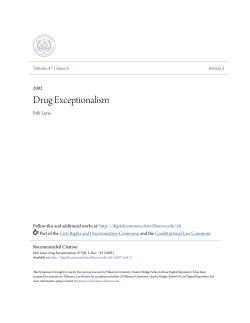 Drug Exceptionalism - Digital Repository