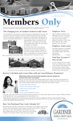 The Changing Face of Gardiner Federal Credit Union Receive Cash