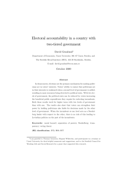 Electoral accountability in a country with two-tiered