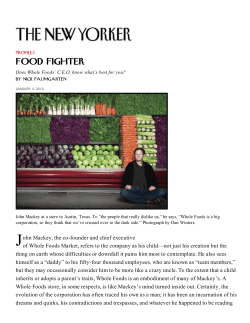 John Mackey, CEO of Whole Foods : The New Yorker