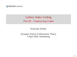 Part 3 - the IEEE Information Theory Society