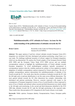 Multidimensionality of EU attitudes in France: An issue